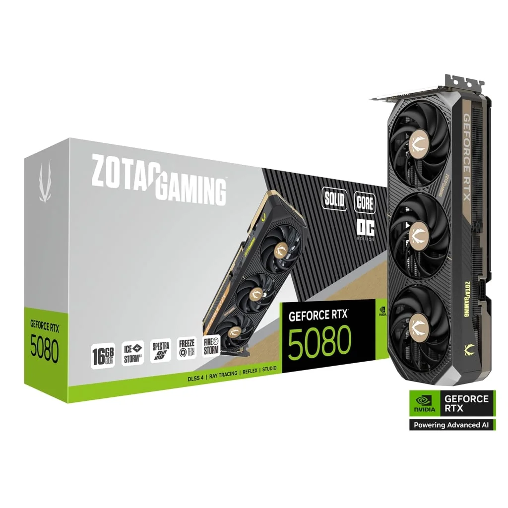 Zotac RTX 5080 Solid Core OC 16GB GDDDR7 Graphics Card (Copy)